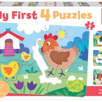 Puzzle legkisebbeknek My Farm Mother&Babies Progressive Educa anya és  picinyei 5-6-7-8 darabos 24 hó-tól kép
