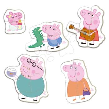 Puzzle legkisebbeknek Peppa Pig 4 Baby Educa progresszív 2-4-4-4-5 darabos 24 hó-tól kép