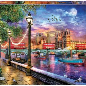 Puzzle London at Sunset Dominic Davison Educa 2000 darabos és Fix ragasztó 11 évtől kép