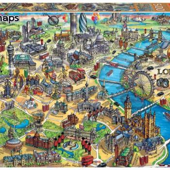 Puzzle London Map Educa 500 darabos és Fix puzzle ragasztó 11 évtől kép