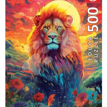 Puzzle Majestic Look of the Lion Educa 500 darabos és Fix ragasztó kép