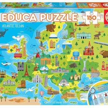 Puzzle Mapa Europy Educa 150 dielov EDU18607 kép