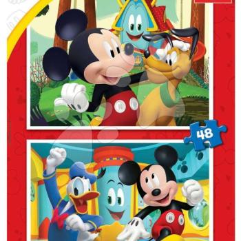 Puzzle Mickey Mouse Fun House Disney Educa 2x48 darabos kép