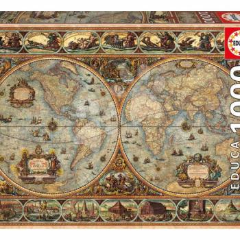 Puzzle Orbis Terrarum Educa 1000 darabos és Fix ragasztó kép