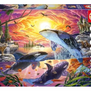 Puzzle Orcas and Wolves Living Educa 4000 darabos kép