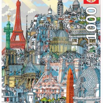 Puzzle Paris Carlo Stanga Educa 1000 darabos és Fix ragasztó kép