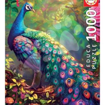 Puzzle Peacock Garden Educa 1000 darabos és Fix ragasztó kép