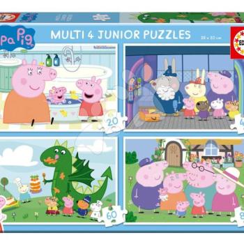 Puzzle Peppa Pig Multi 4 Junior Educa progresszív 20-40-60-80 darabos 4 évtől kép