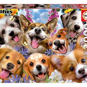 Puzzle Puppies Selfie Educa 1000 darabos és Fix ragasztó kép