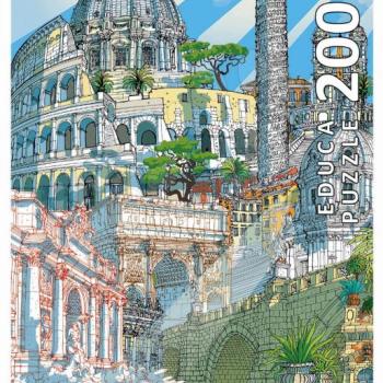 Puzzle Rome Citypuzzles Carlo Stanga Educa 200 darabos - ilustrator 8 évtől kép