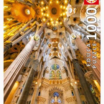 Puzzle Sagrada Família Interior Educa 1000 darabos és Fix ragasztó kép