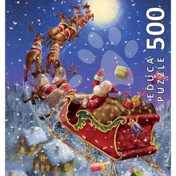 Puzzle Santa Claus is Coming Educa 500 darabos és Fix ragasztó kép
