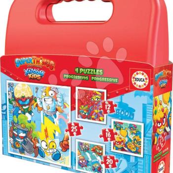 Puzzle Superthings Progressive Educa 12-16-20-25 darabos bőröndben kép