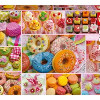 Puzzle Sweet Party Collage Educa 500 darabos és Fix ragasztó kép