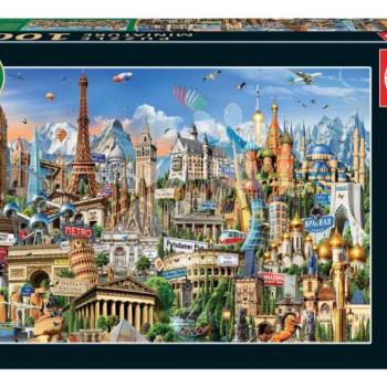 Puzzle Symbols of Europe Miniature Educa miniatűr 1000 darabos és Fix ragasztó kép