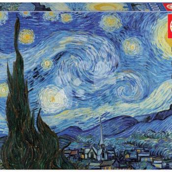 Puzzle The Starry Night Vincent Van Gogh Educa 1000 darabos és Fix ragasztó kép