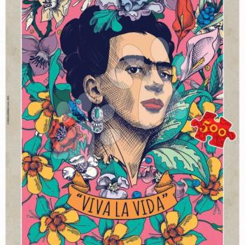 Puzzle “Viva la Vida” Frida Kahlo Educa 500 darabos és Fix ragasztó kép