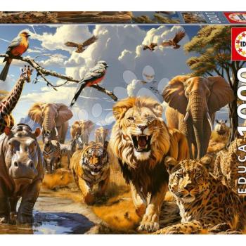 Puzzle Wild Animals Educa 1000 darabos és Fix ragasztó kép