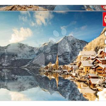 Puzzle Winter in Hallstatt Educa 1500 darabos és Fix ragasztó kép