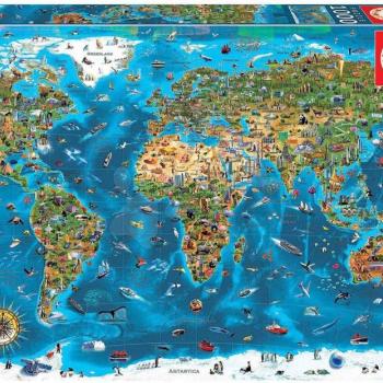Puzzle Wonders of the World Educa 1000 darabos és Fix ragasztóval a csomagban 11 évtől kép