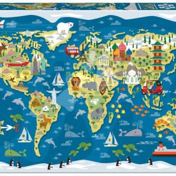Puzzle World Map Sean Sims Educa 200 darabos kép