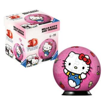 Puzzleball 3D 54 db - Hello Kitty kép