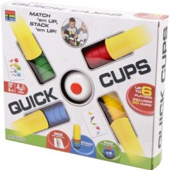 Quick Cups színes poharak társasjáték kép