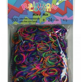 Rainbow Loom eredeti gumik gyerekeknek tarka mix 05998 transzparens  kép