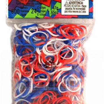 Rainbow Loom eredeti gumik gyerekeknek trikolór mix 600 drb 20721 kép