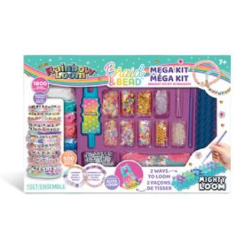 Rainbow Loom, gumikarkötőkészítő gyöngyökkel, megaszett kép