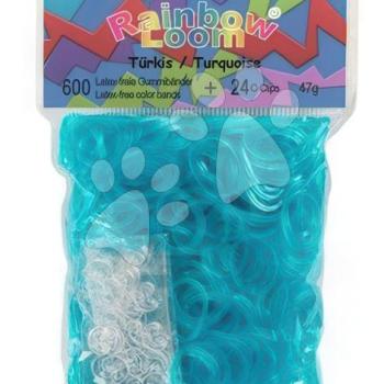 Rainbow Loom gyerek áttetsző gumik 22086 türkíz kép