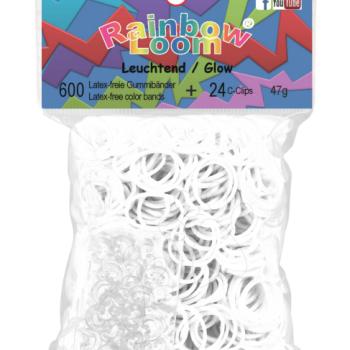 Rainbow Loom gyerek foszforeszkáló gumik 22123 fehér kép