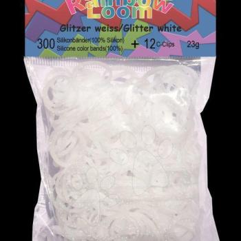 Rainbow Loom gyerek gumik csillogó 20334 fehér kép