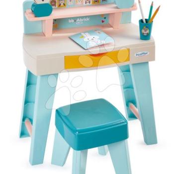 Rajzasztal Állatok My first desk BB Abrick Écoiffier kisszékkel és kockákkal 12 hó-tól kép