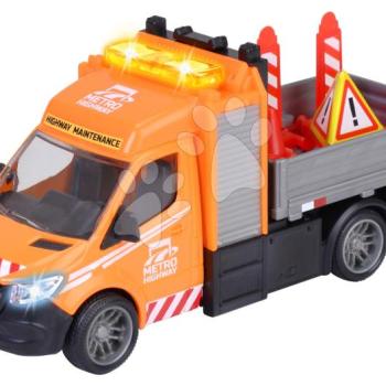 Rakodóplatformos kisautó Mercedes-Benz Sprinter Platform Majorette fém hanggal és fénnyel 15 cm hosszú kép