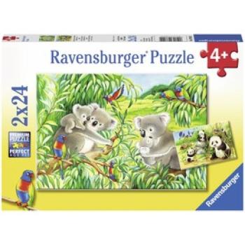 Ravensburger Koalák és pandák 2 x 24 db-os puzzle kép