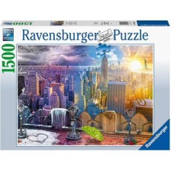 Ravensburger Puzzle 1 500 db New York télen-nyáron kép