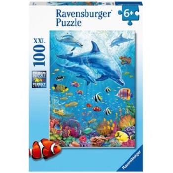 Ravensburger: Puzzle 100 db - Delfin a vízben kép