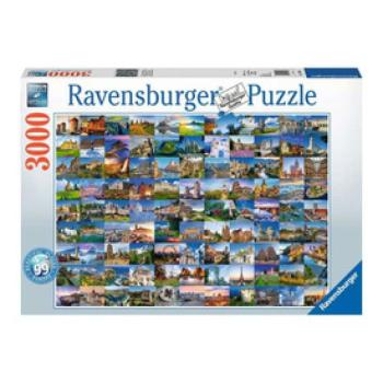 Ravensburger Puzzle 3000 db - 99 gyönyörű hely Európában kép