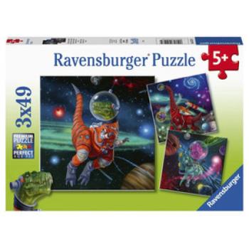 Ravensburger: Puzzle 3x49 db - Galaktikus dinoszauruszok kép