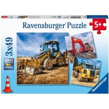 Ravensburger: Puzzle 3x49 db - Óriás munkagépek kép
