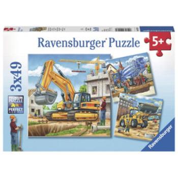 Ravensburger: Puzzle 3x49 db - Óriási munkagépek kép