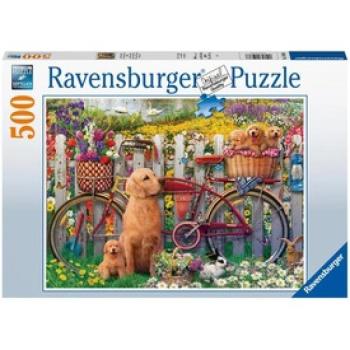 Ravensburger: Puzzle 500 db - Kutyusok a kertben kép