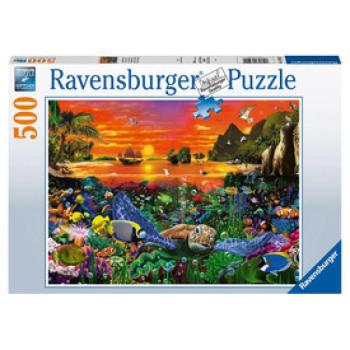 Ravensburger Puzzle 500 db Teknős a korallzátonyon kép