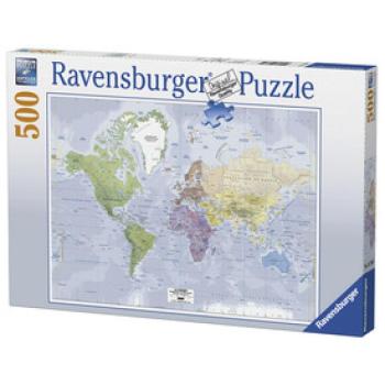 Ravensburger: Puzzle 500 db - Világtérkép kép