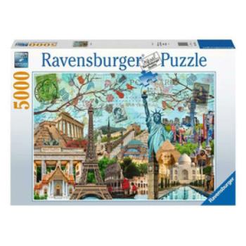 Ravensburger Puzzle 5000 db - Nagyvárosi kollázs kép