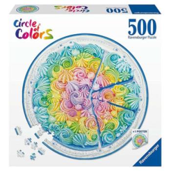 Ravensburger Puzzle kör 500 db - Szivárvány torta kép