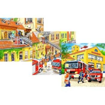 Ravensburger: Tűzoltók 3 x 49 darabos puzzle kép