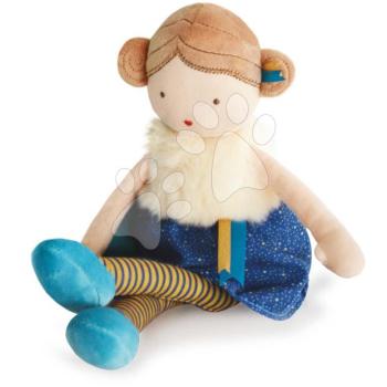 Rongybaba Céleste Vintage Having Fun Jolijou 30 cm barna hajjal kék ruhában puha anyagból 5 évtől kép