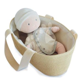 Rongybaba kosárban Pol Poupon Couffin Jolijou kék puha textilből 28 cm kép